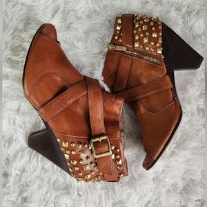 Vince Camuto Ankle Boots with Gold Studs
